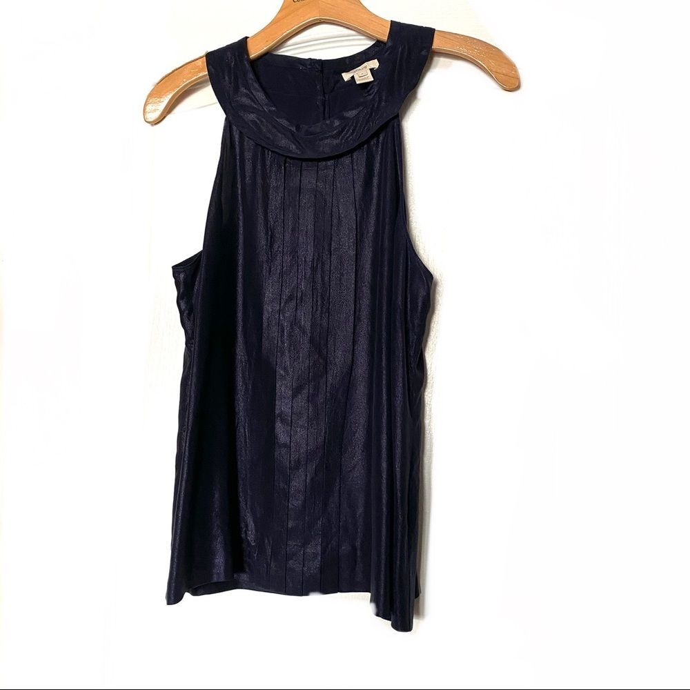 J. Crew Vita Silk Cami Top Sleeveless Blouse Navy Metallic 6 3 for $30 Bundle